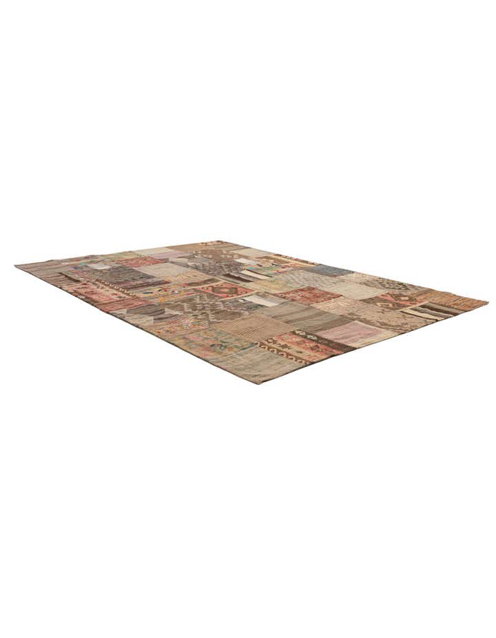 7' 2 x 10' Hand Woven Kilim Patchwork Wool Rug