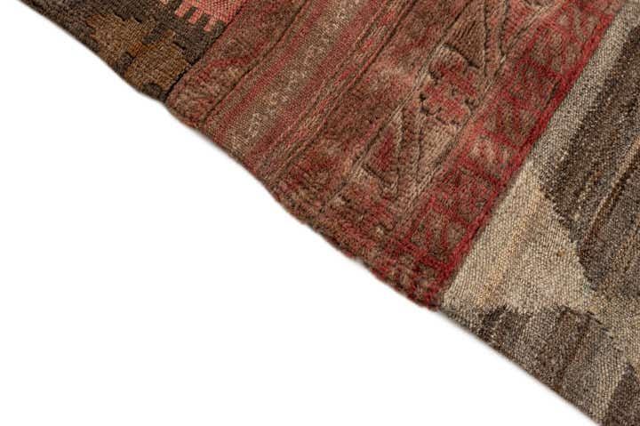 7' 2 x 10' Hand Woven Kilim Patchwork Wool Rug