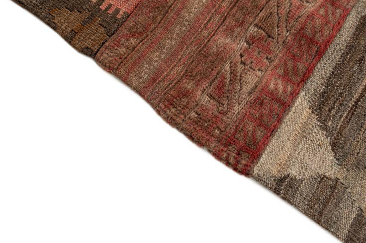 Detail image of 7' 2 x 10' Hand Woven Kilim Patchwork Wool Rug