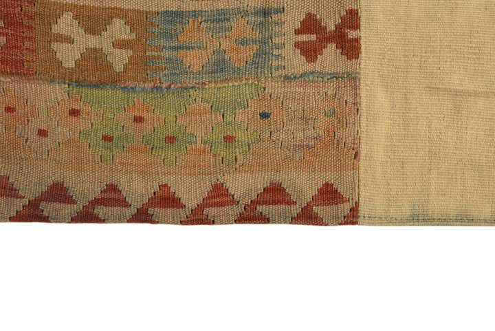 7' 1 x 9' 10 Hand Woven Kilim Patchwork Wool Rug
