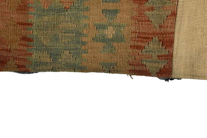 7' 1 x 9' 10 Hand Woven Kilim Patchwork Wool Rug