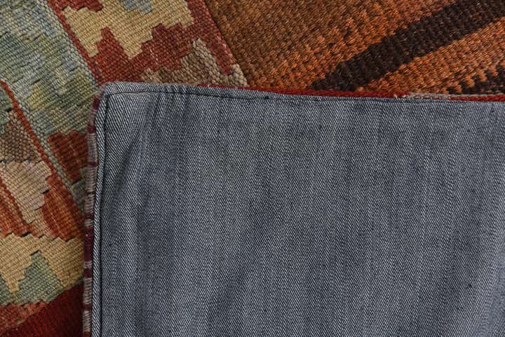 5' 5 x 8' Hand Woven Kilim Patchwork Wool Rug