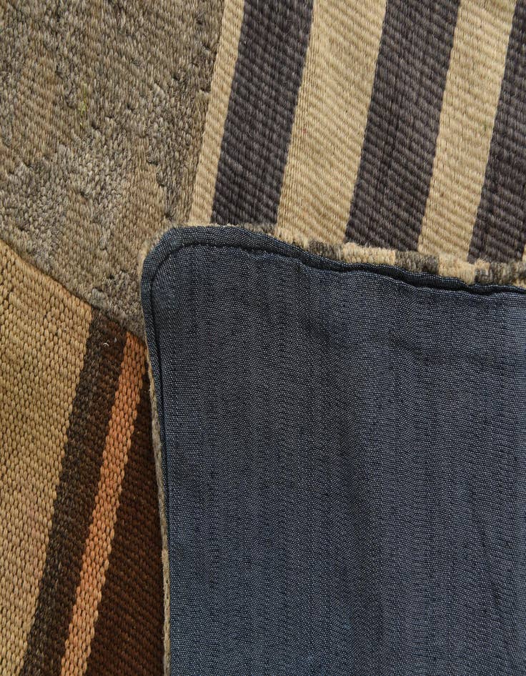 Detail image of 6' 6 x 9' 8  Hand Woven Kilim Patchwork Wool Rug