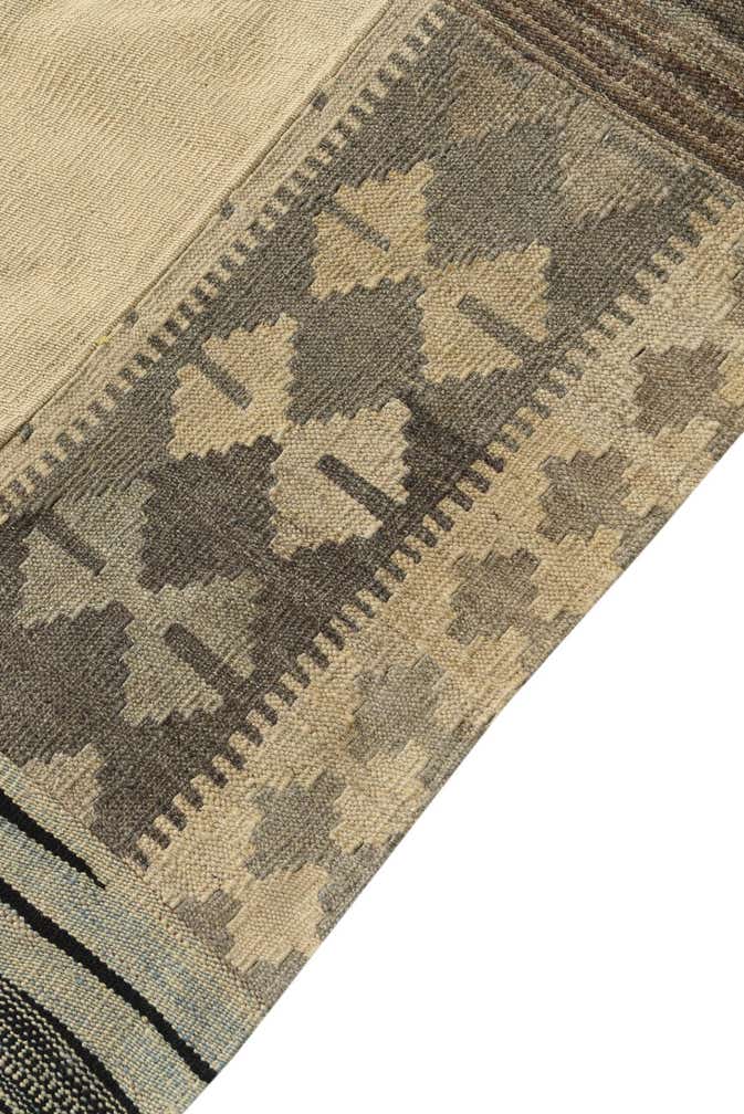 6' 9 x 9' 9 Hand Woven Kilim Patchwork Wool Rug