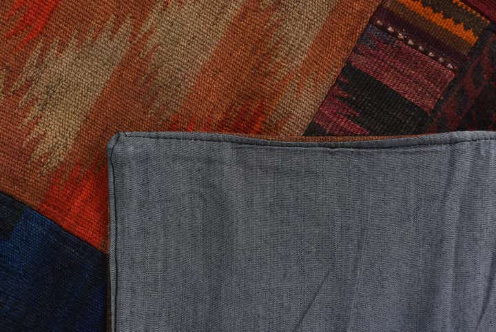 5' 3 x 7' 7 Hand Woven Kilim Patchwork Wool Rug