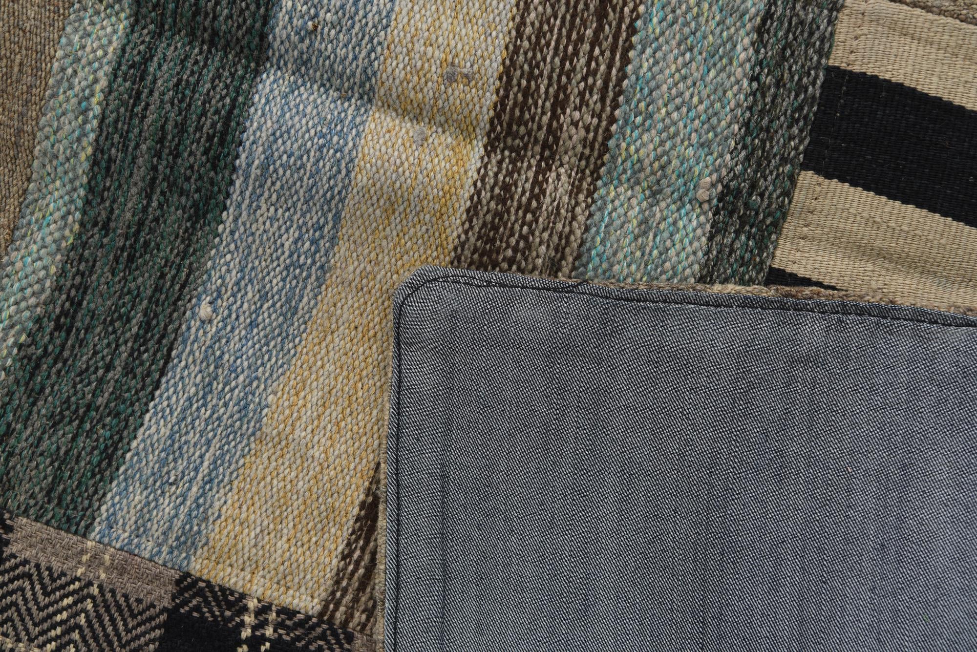6' 5 x 10' Hand Woven Kilim Patchwork Wool Rug