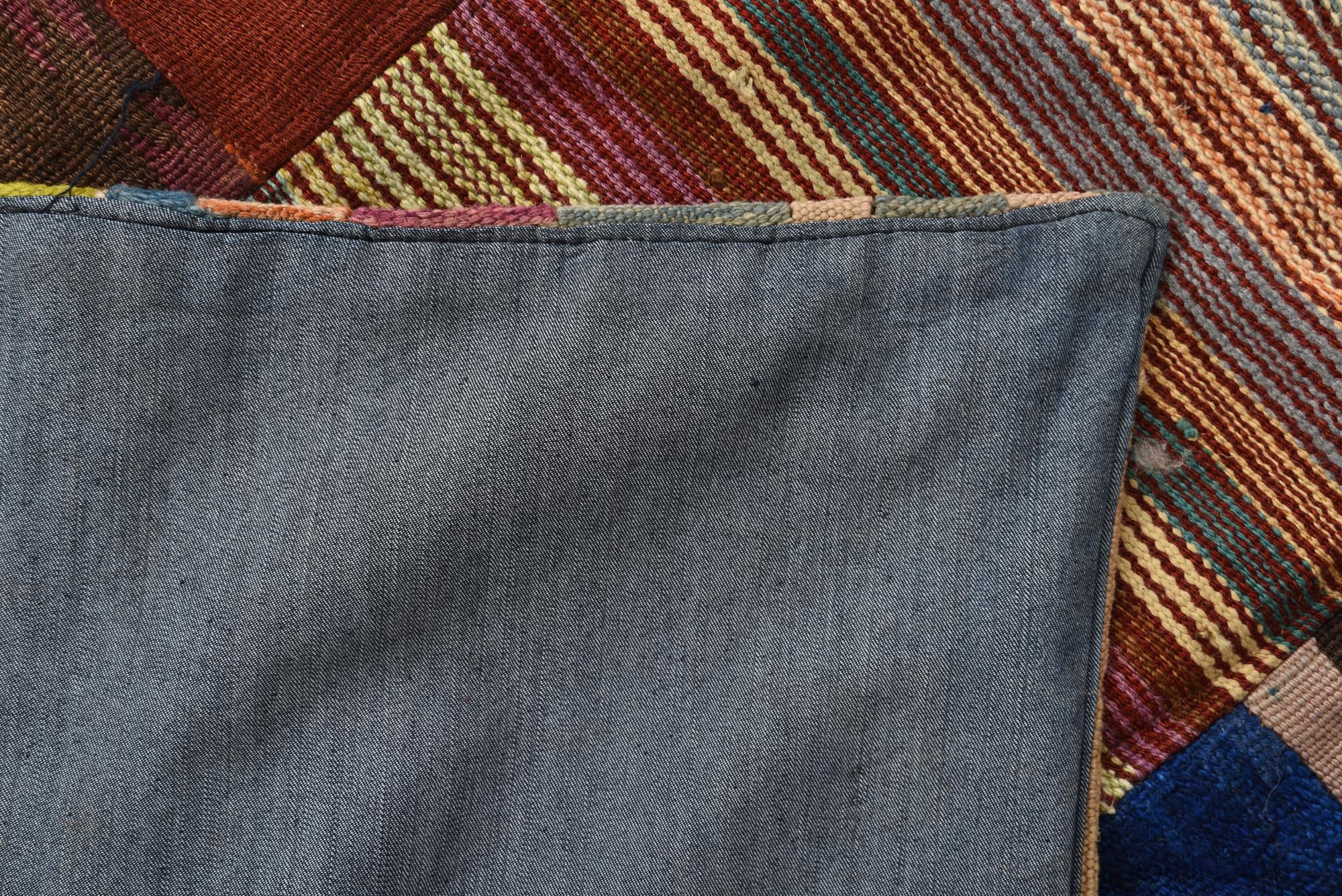 5' 5 x 7' 10 Hand Woven Kilim Patchwork Wool Rug