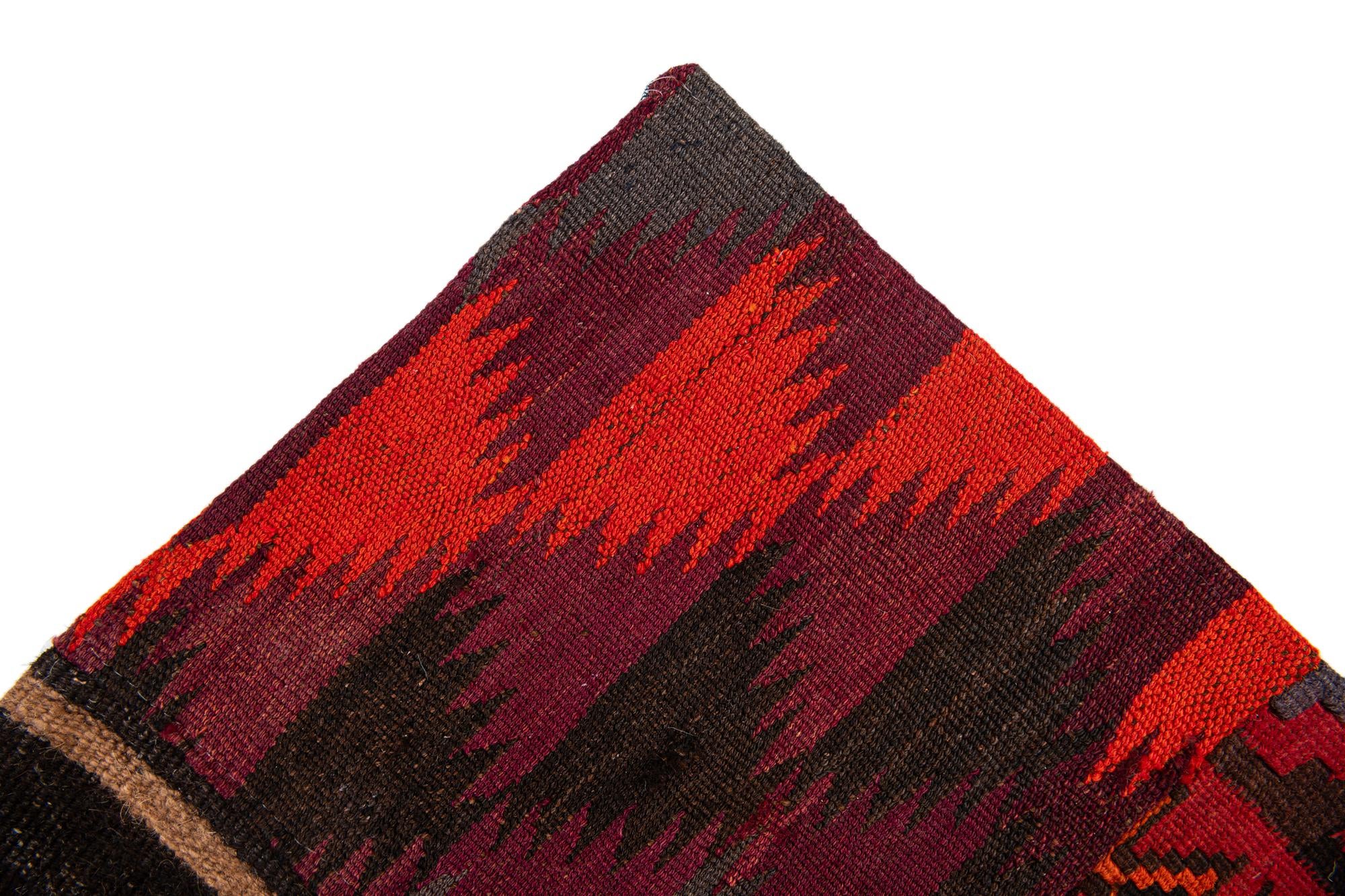 5' x 6' 8 Hand Knotted Kilim Patchwork Wool Rug