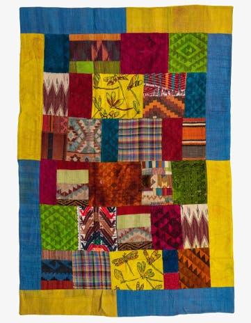 5' 7 x 8' Hand Woven Kilim Patchwork Wool Rug