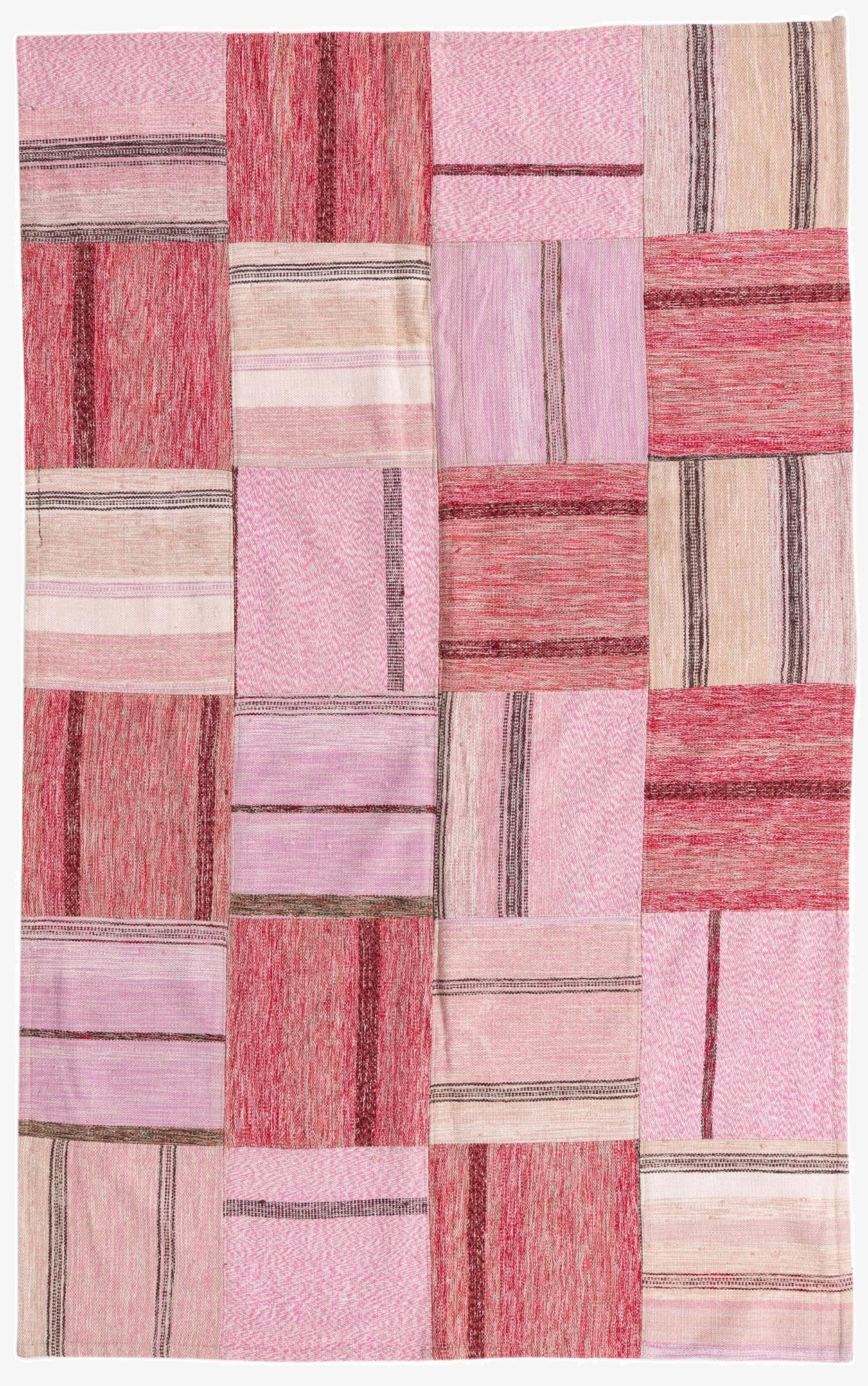 5' x 8'  Hand Woven Kilim Patchwork Wool Rug