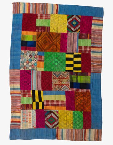 5' 7 x 8' 3 Hand Woven Kilim Patchwork Wool Rug