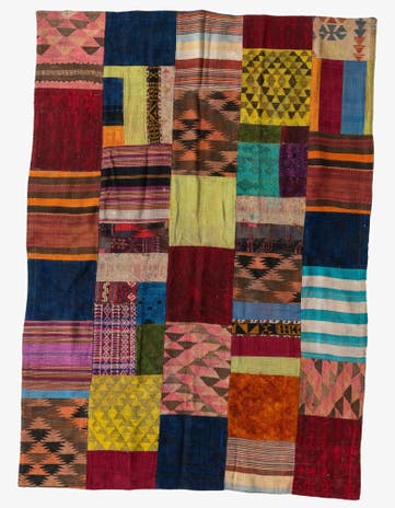 5' 5 x 7' 8 Hand Woven Kilim Patchwork Wool Rug