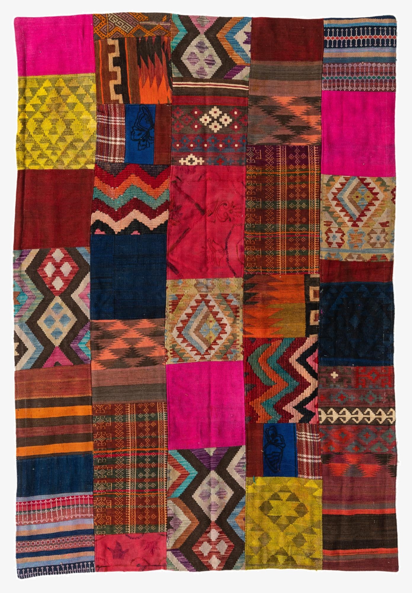 165cm x 240cm  Hand Woven Kilim Patchwork Wool Rug