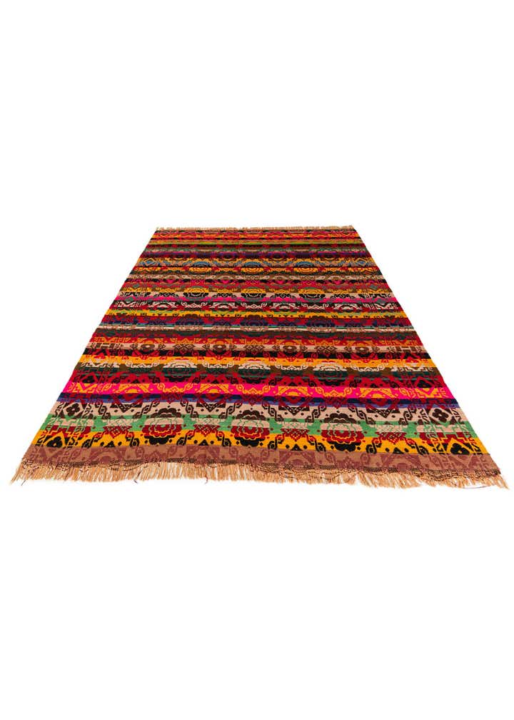 7' 8 x 9' 7 Hand Woven Kilim Wool Rug