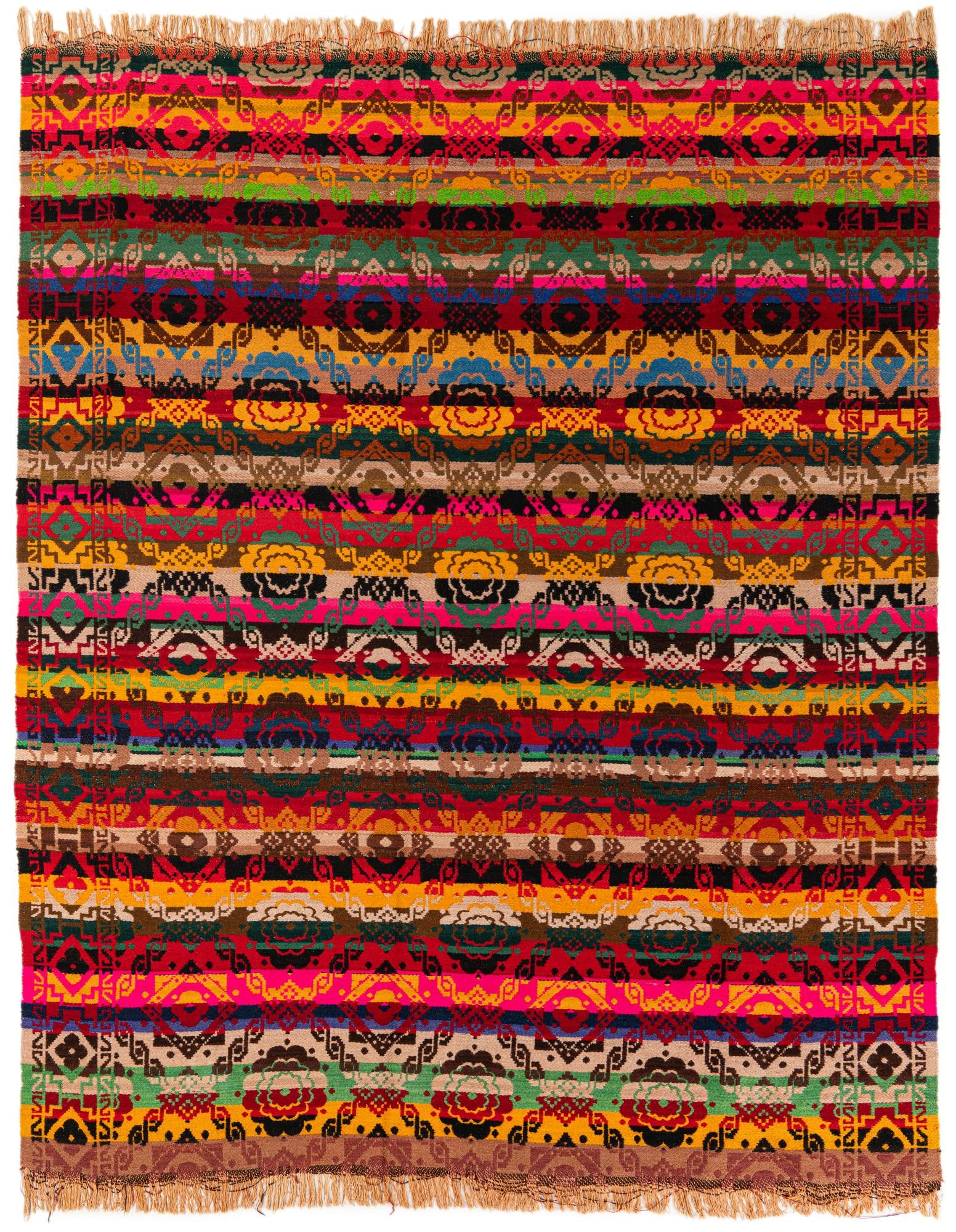 7' 8 x 9' 7 Hand Woven Kilim Wool Rug