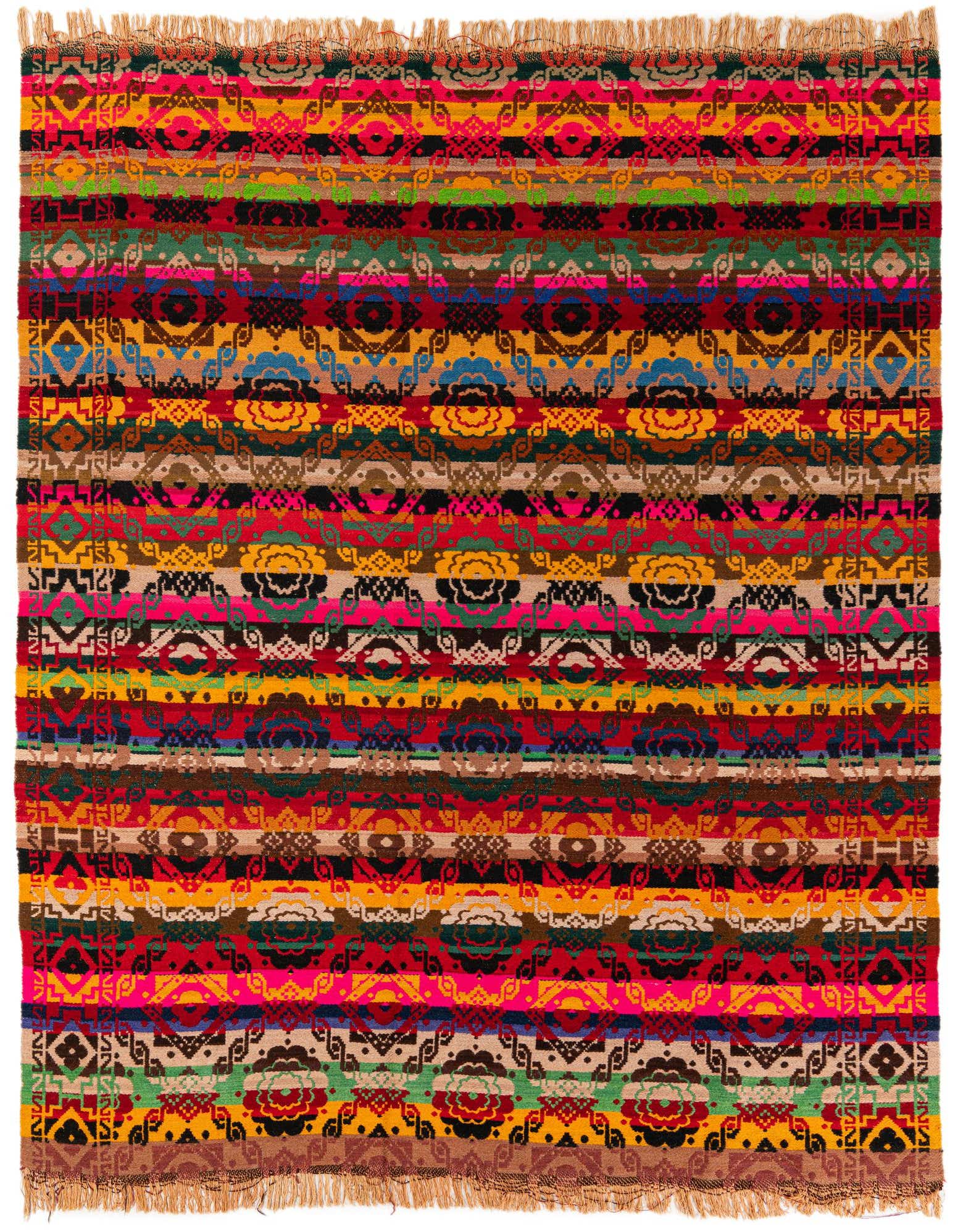 7' 8 x 9' 7 Hand Woven Kilim Wool Rug