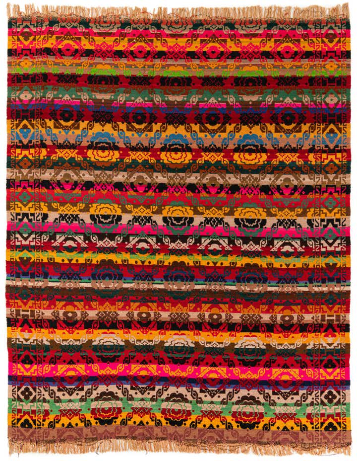 7' 8 x 9' 7 Hand Woven Kilim Wool Rug