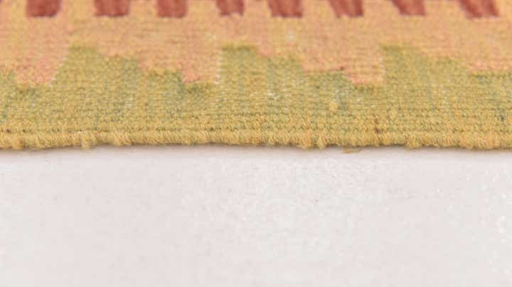 3' 4 x 5' 2 Hand Woven Kilim Waziri Wool Rug