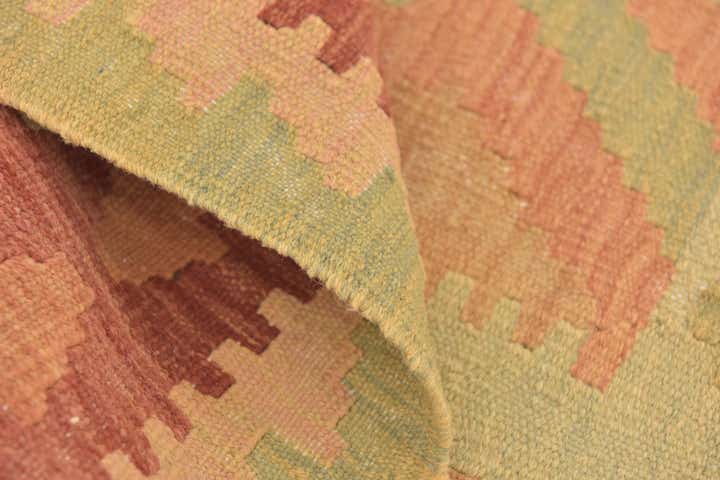 3' 4 x 5' 2 Hand Woven Kilim Waziri Wool Rug