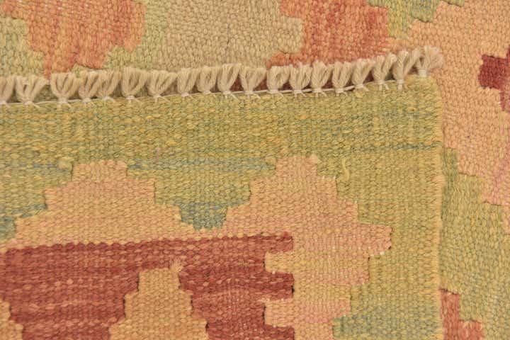 3' 4 x 5' 2 Hand Woven Kilim Waziri Wool Rug