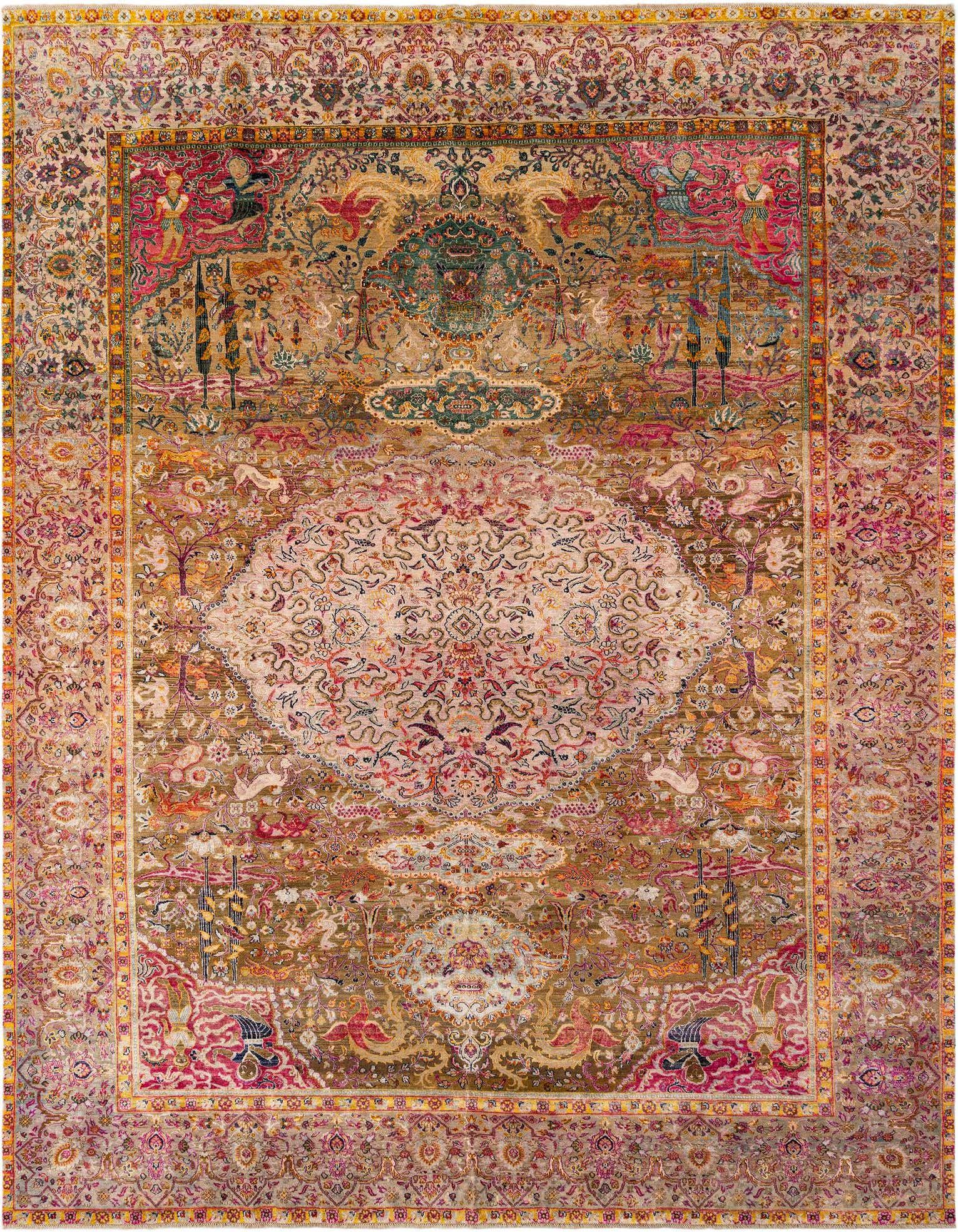 10' 1 x 13' Hand Knotted Kundan Rug