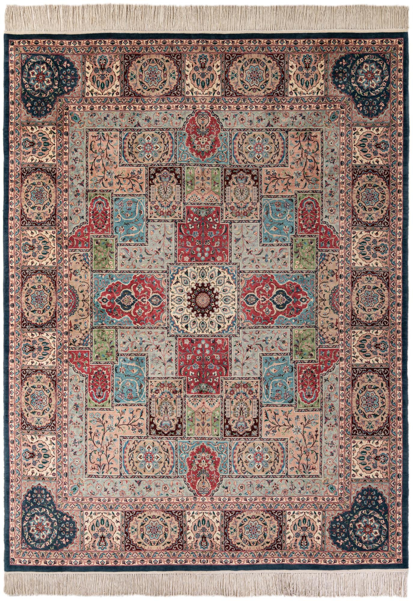 8' 1 x 10' 9 Hand Knotted Lahour Oriental Wool Rug