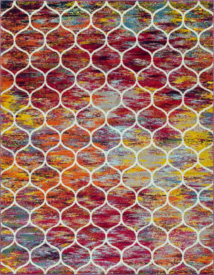 Detail image of 9' x 12' Lattice Frieze Rug