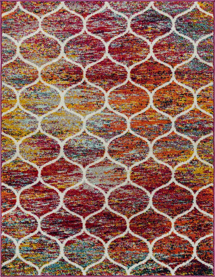 Detail image of 4' x 6' Lattice Frieze Rug