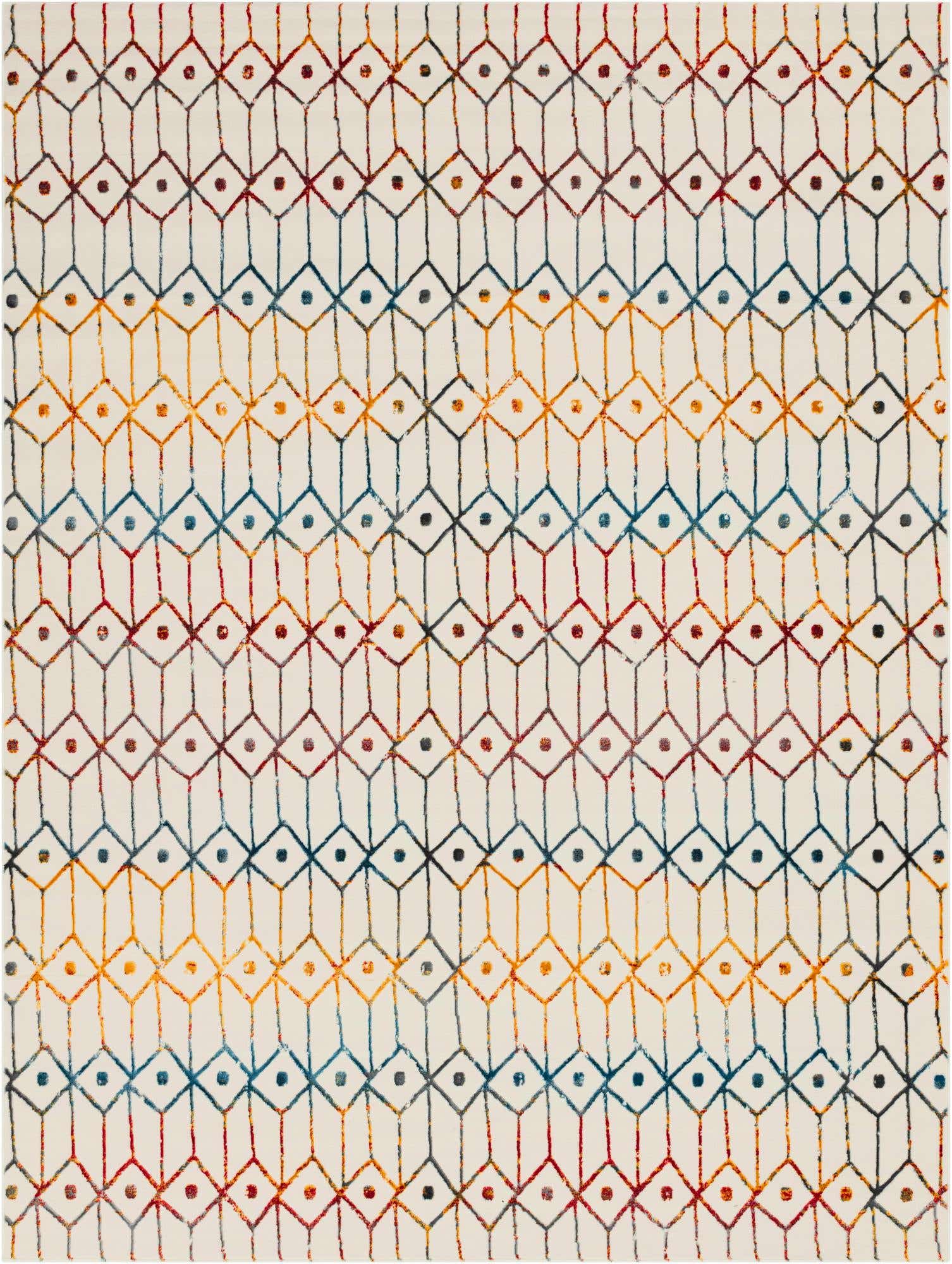 9' x 12' 2 Lattice Trellis Rug