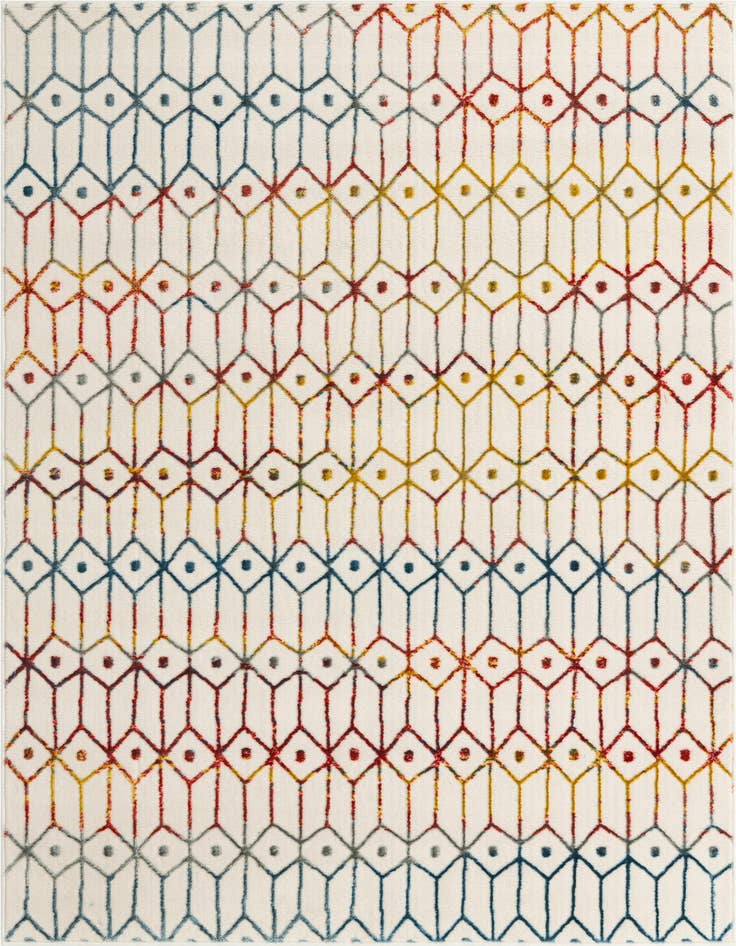 Detail image of 5' x 8' Lattice Trellis Rug