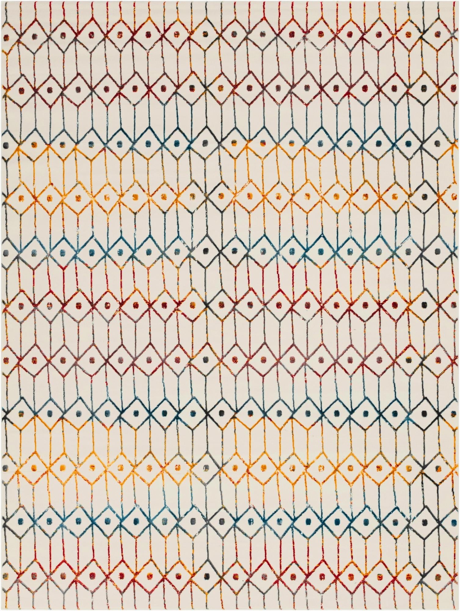 9' x 12' 2 Lattice Trellis Rug