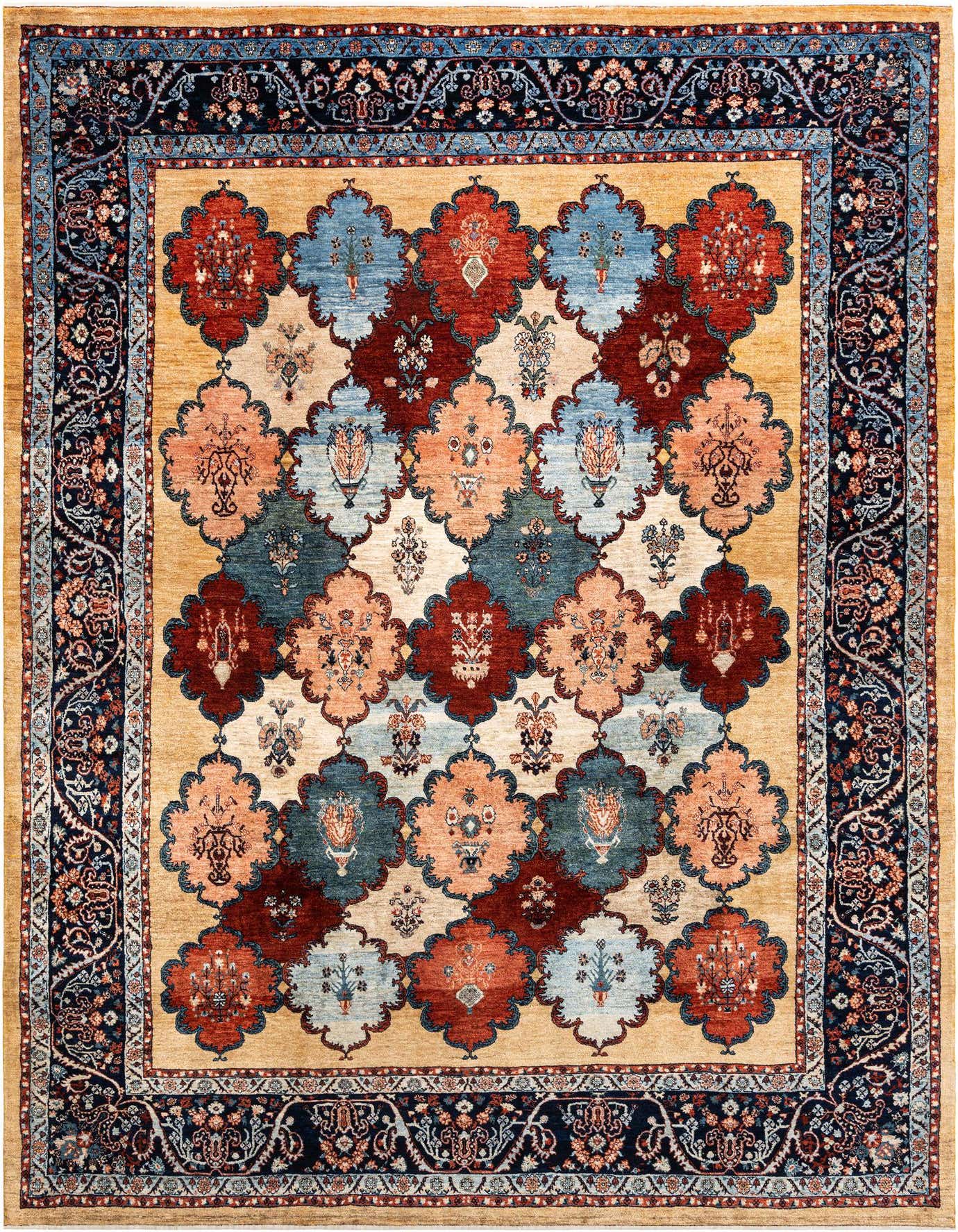 6' 9 x 9' 8 Hand Knotted Luribaft Rug