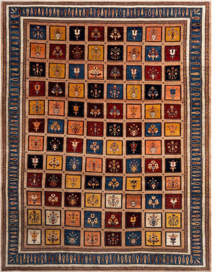 Detail image of 8' 9 x 11' 5 Hand Knotted Luribaft Rug