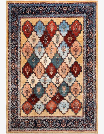 6' 9 x 9' 8 Hand Knotted Luribaft Rug