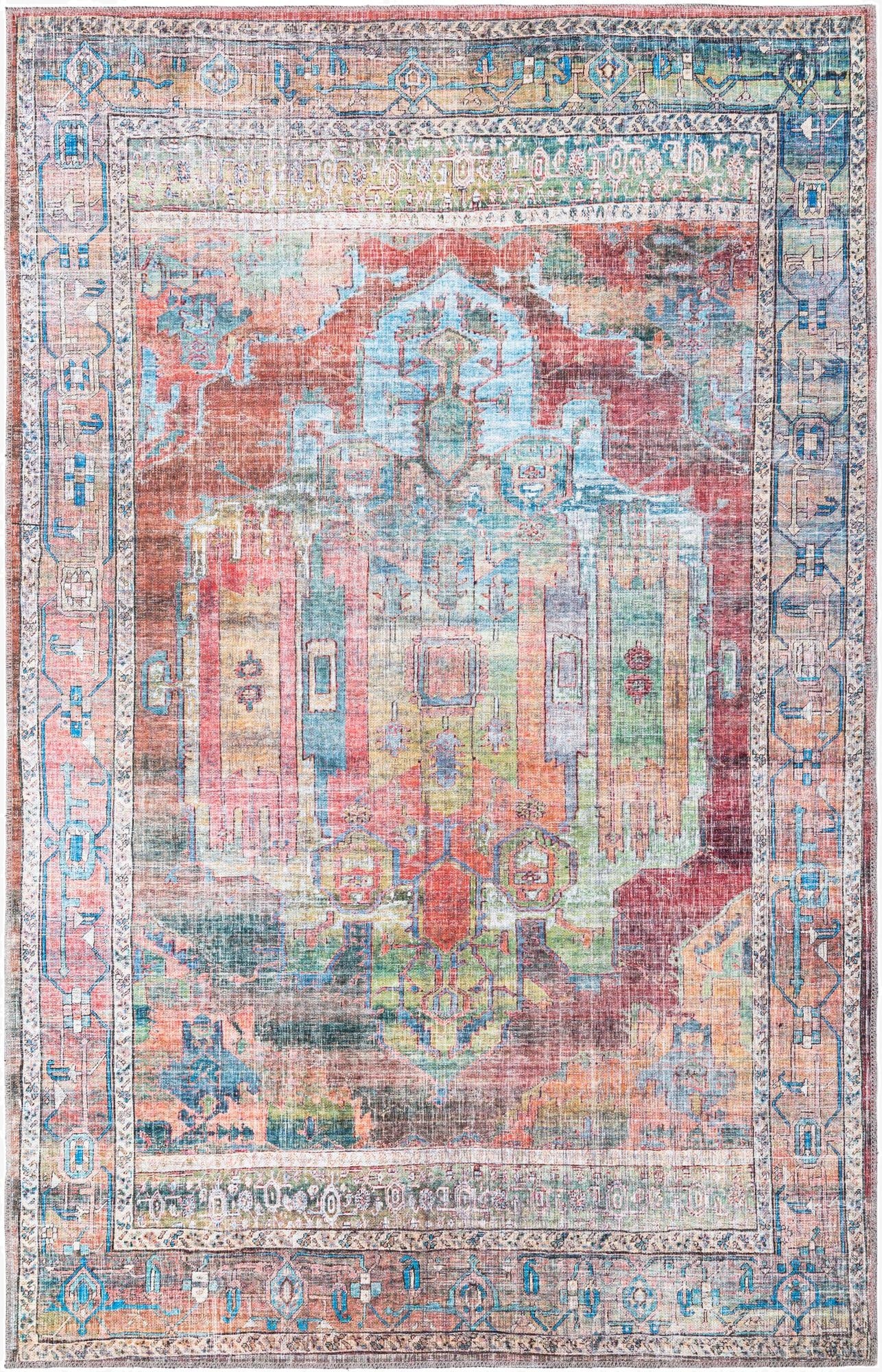 Primary image  5' 3 x 8'  Washable Maahru Rug