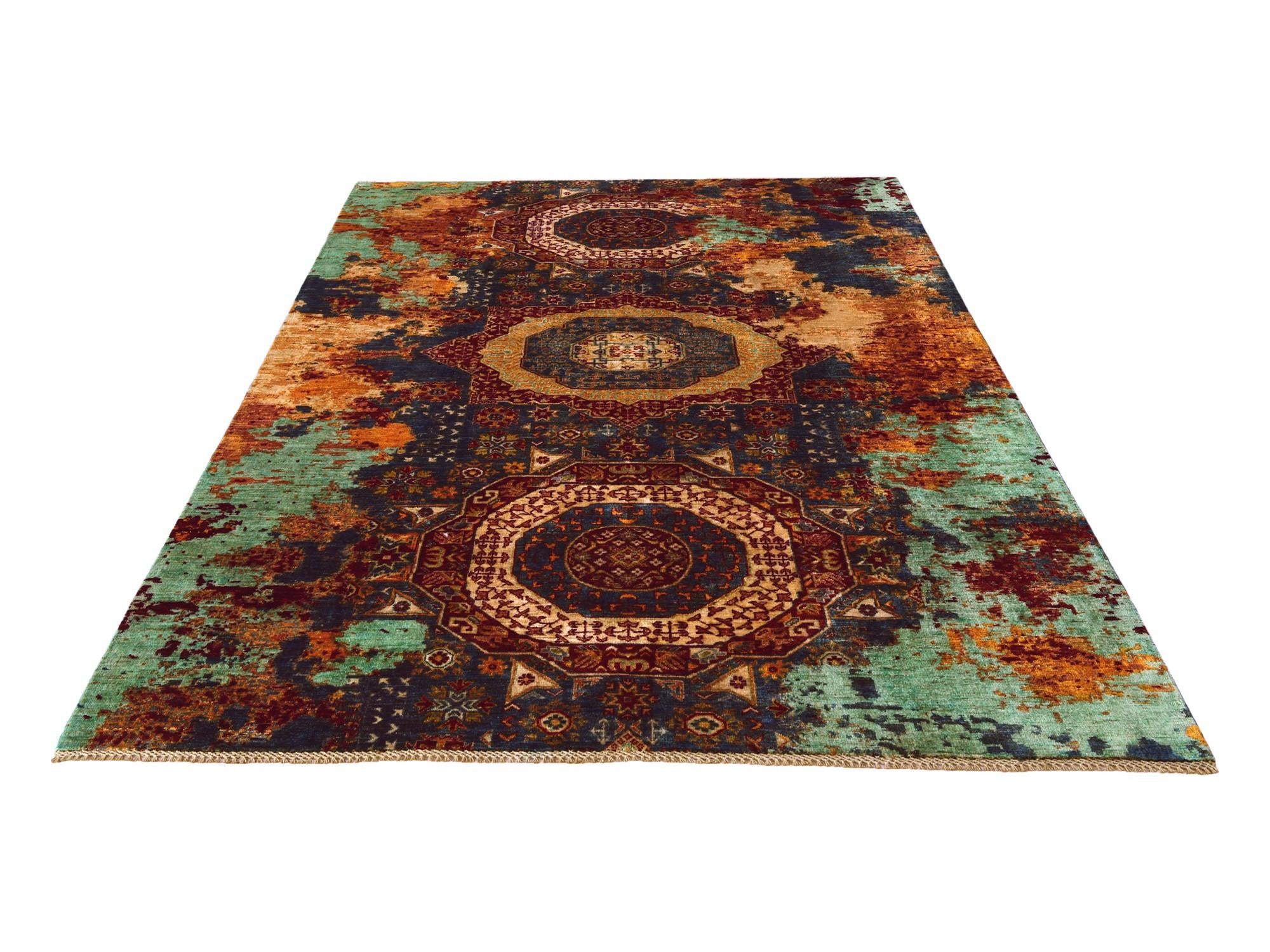 6' 6 x 9' 4 Hand Knotted Mamluk Ziegler Rug