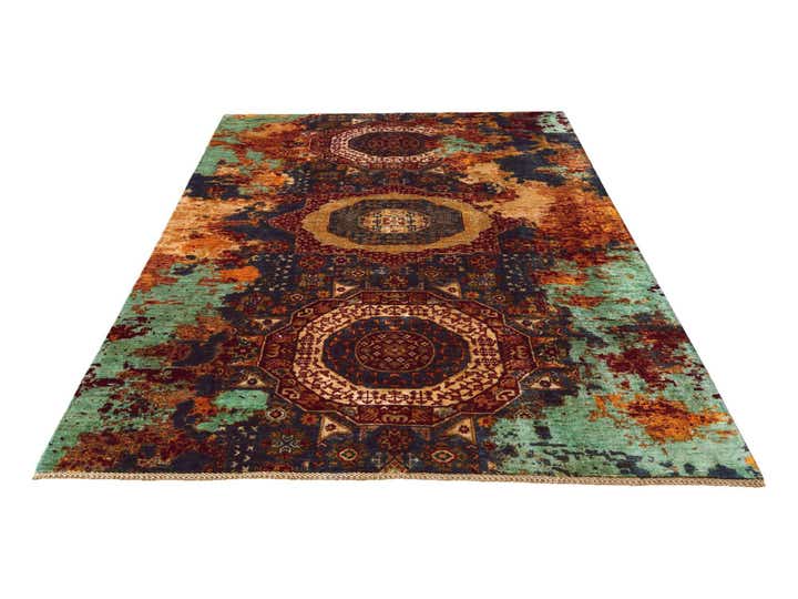 6' 6 x 9' 4 Hand Knotted Mamluk Ziegler Rug