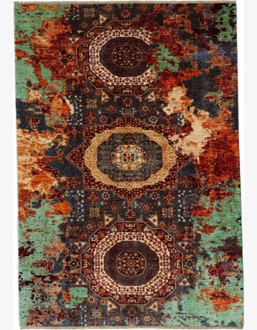 6' 6 x 9' 4 Hand Knotted Mamluk Ziegler Rug