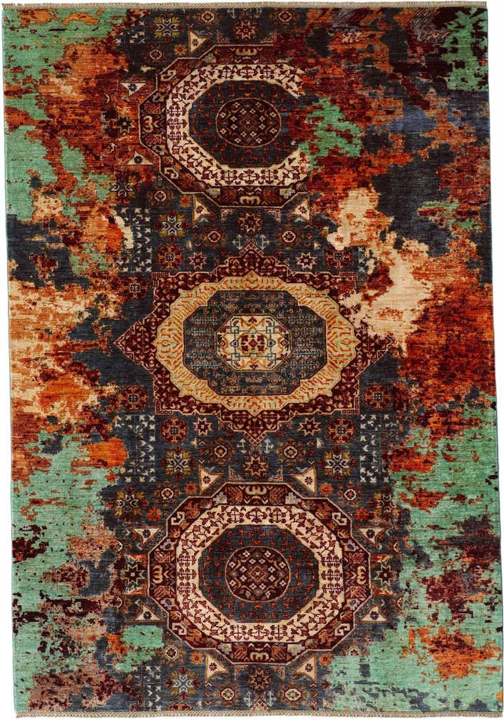 6' 6 x 9' 4 Hand Knotted Mamluk Ziegler Rug
