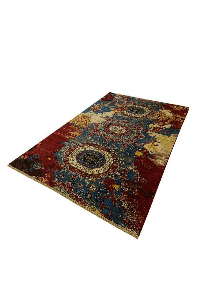 6' 6 x 9' 8 Hand Knotted Mamluk Ziegler Rug
