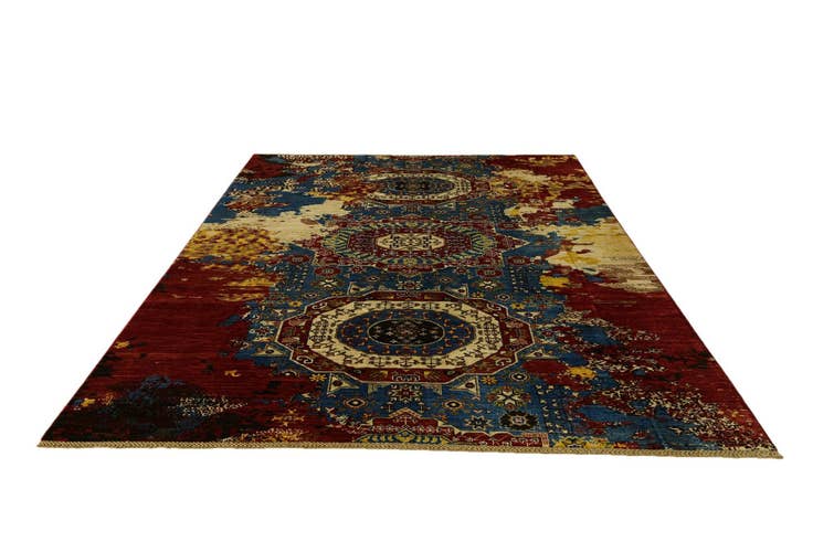Detail image of 6' 6 x 9' 8 Hand Knotted Mamluk Ziegler Rug