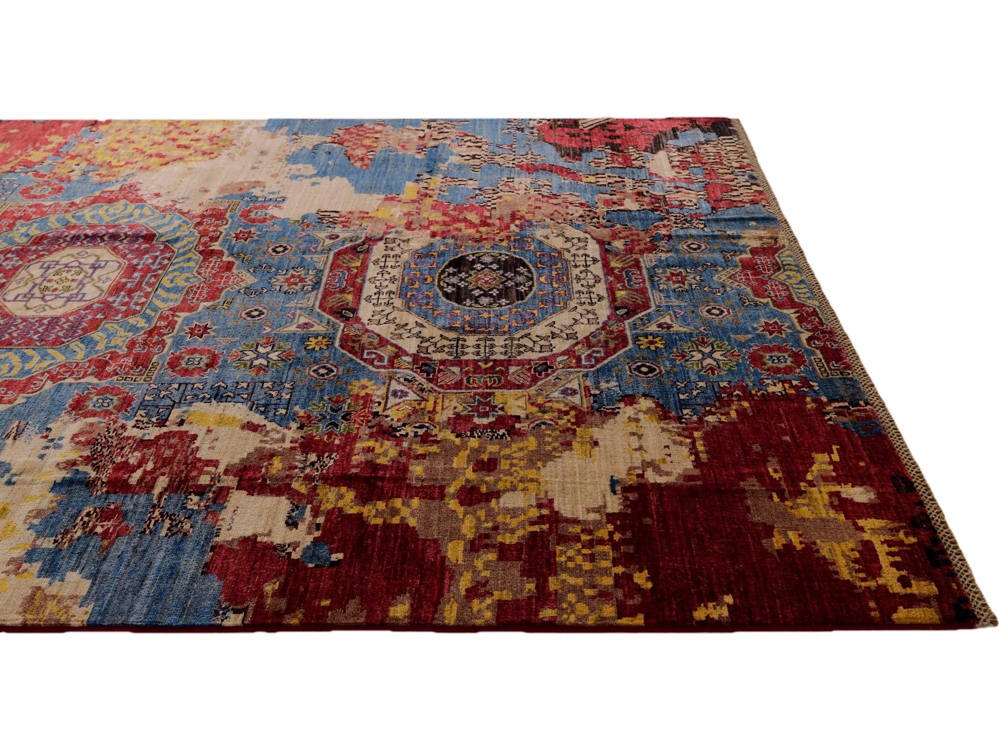 6' 6 x 9' 8 Hand Knotted Mamluk Ziegler Rug