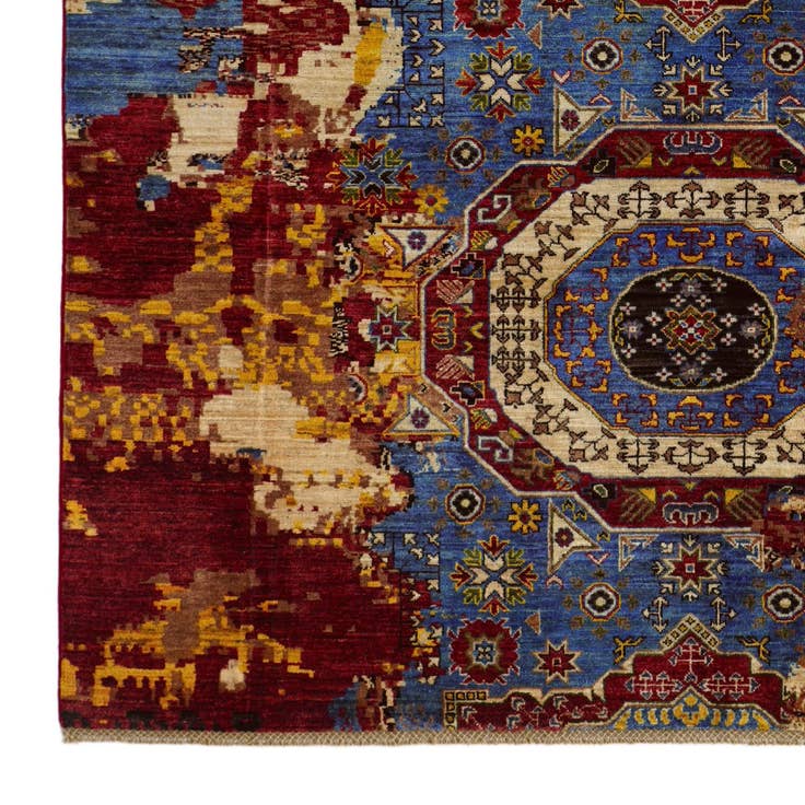 Detail image of 6' 6 x 9' 8 Hand Knotted Mamluk Ziegler Rug