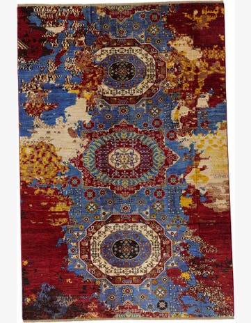 6' 6 x 9' 8 Hand Knotted Mamluk Ziegler Rug