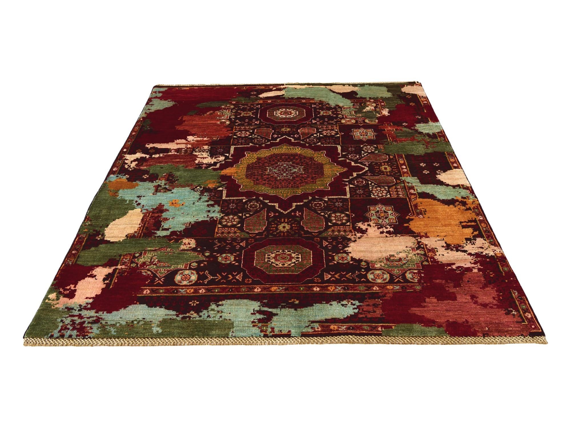 5' 1 x 6' 5 Hand Knotted Mamluk Ziegler Rug