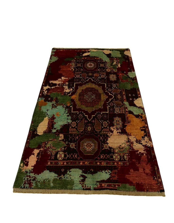 Detail image of 5' 1 x 6' 5 Hand Knotted Mamluk Ziegler Rug