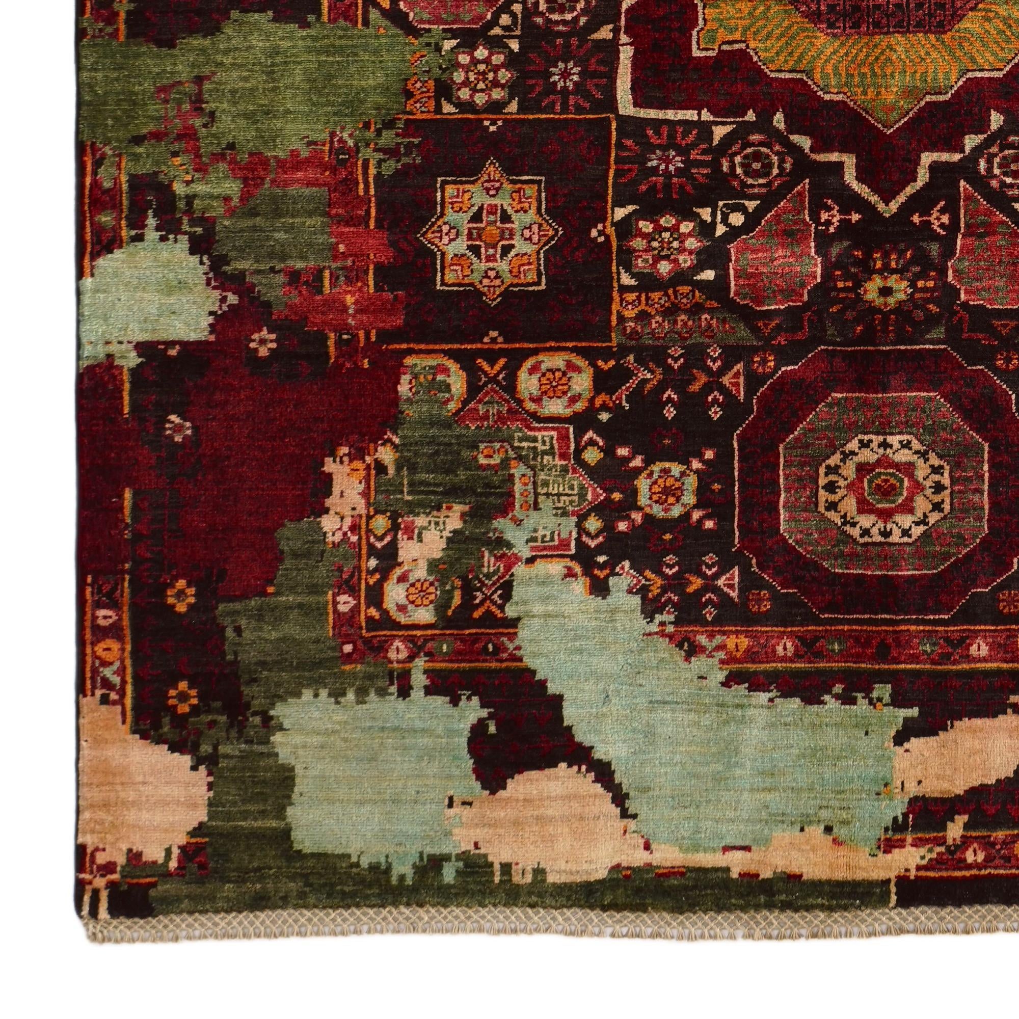 5' 1 x 6' 5 Hand Knotted Mamluk Ziegler Rug