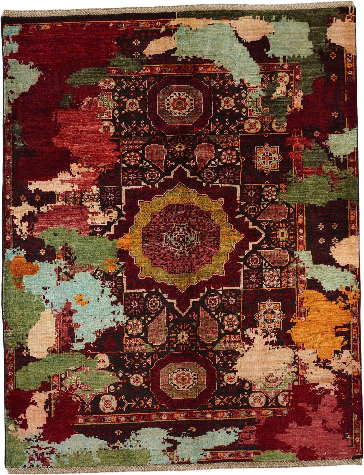 5' 1 x 6' 5 Hand Knotted Mamluk Ziegler Rug