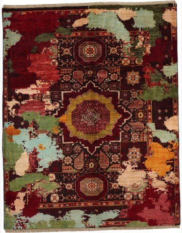 5' 1 x 6' 5 Hand Knotted Mamluk Ziegler Rug