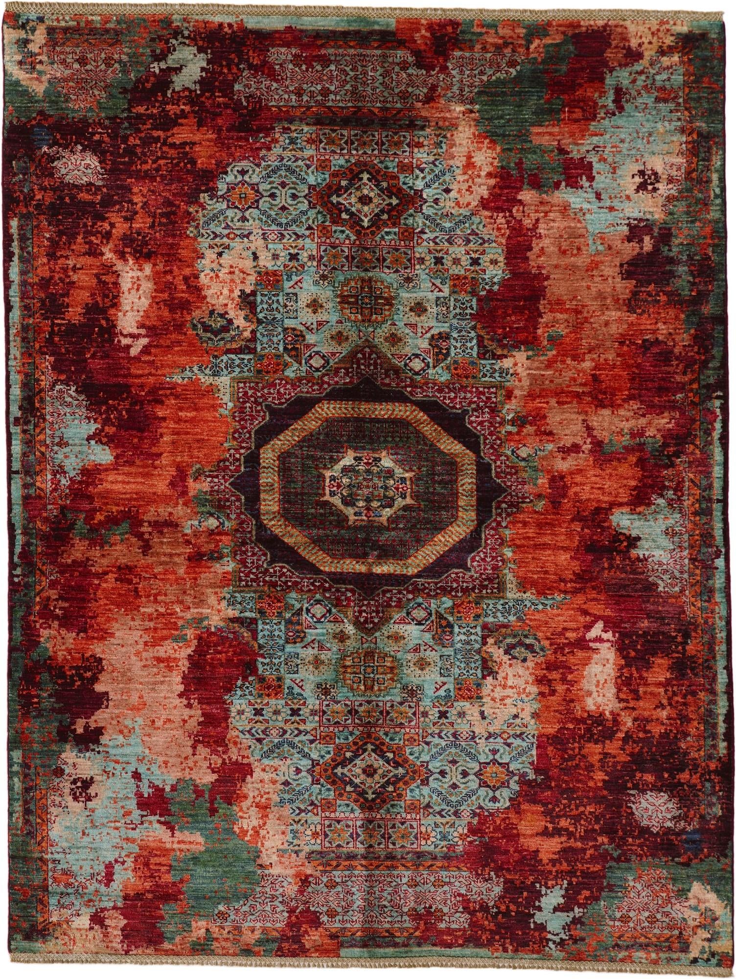 5' 11 x 7' 8 Hand Knotted Mamluk Ziegler Rug